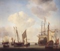 Navires de guerre à la marine d’Amsterdam Willem van de Velde le Younger Bateau paysage marin
